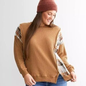 BKE Brushed Waffle Knit Top